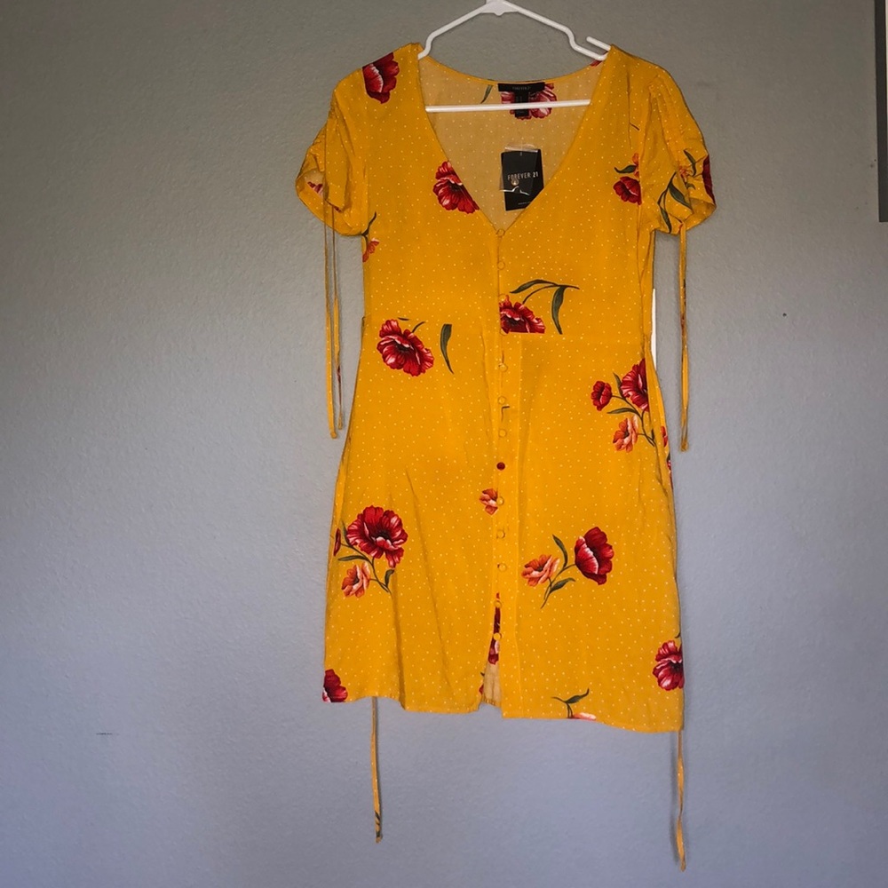 yellow flower dress